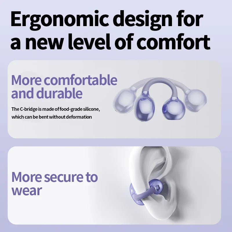 New Sport Earclip Wireless Headphone Bluetooth Earphone audífonos bluetooth inalámbrico Gaming LED Display for xiaomi huawei
