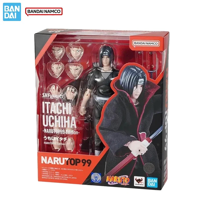 Bandai Original Genuine Figure Naruto Model Kit SHF Uchiha Itachi NarutoP99 Collection Action Figure Model for Kids Toys Gifts