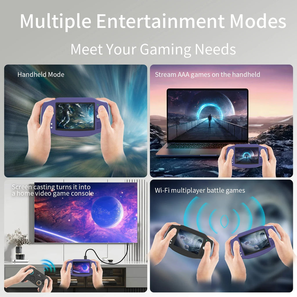 ANBERNIC NEW RG34XX Retro Game Console With 32G TF Card Portable Gaming Console 3.4 Inch IPS Screen 3500mAh Battery HDMI-Out