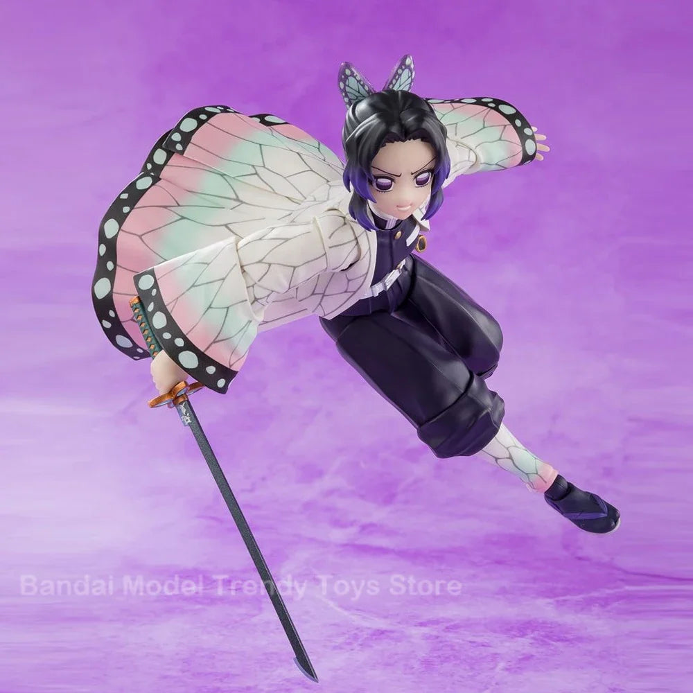 In Stock Bandai SHF Demon Slayer Kochou Shinobu Insect Hashira Action Figures Model Original Toys Ornaments Gifts Collectible