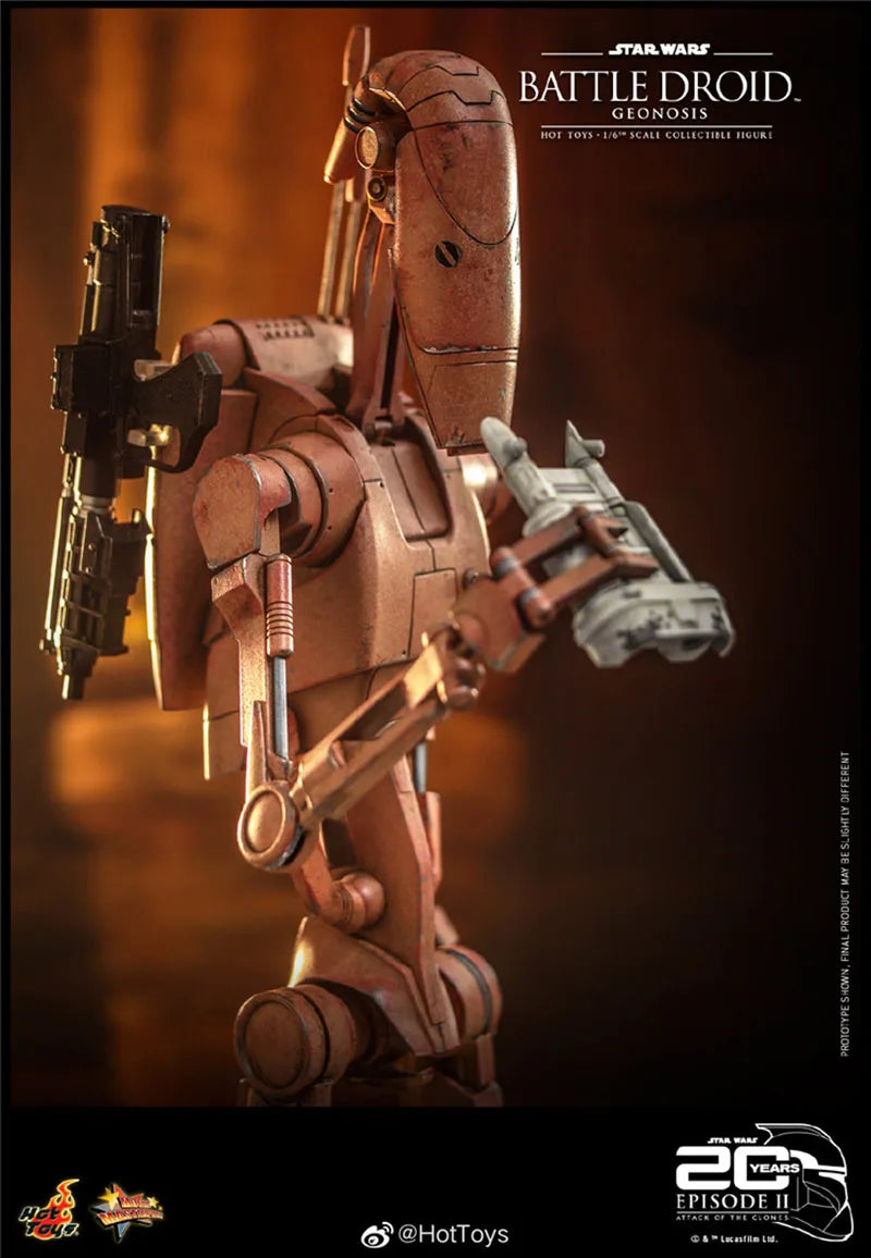 Original HOTTOYS HT MMS649 1/6 Scale Collectible Star Wars BATTLE DROID GEONOSIS 12'' Male Solider Action Figure Full Set Toys