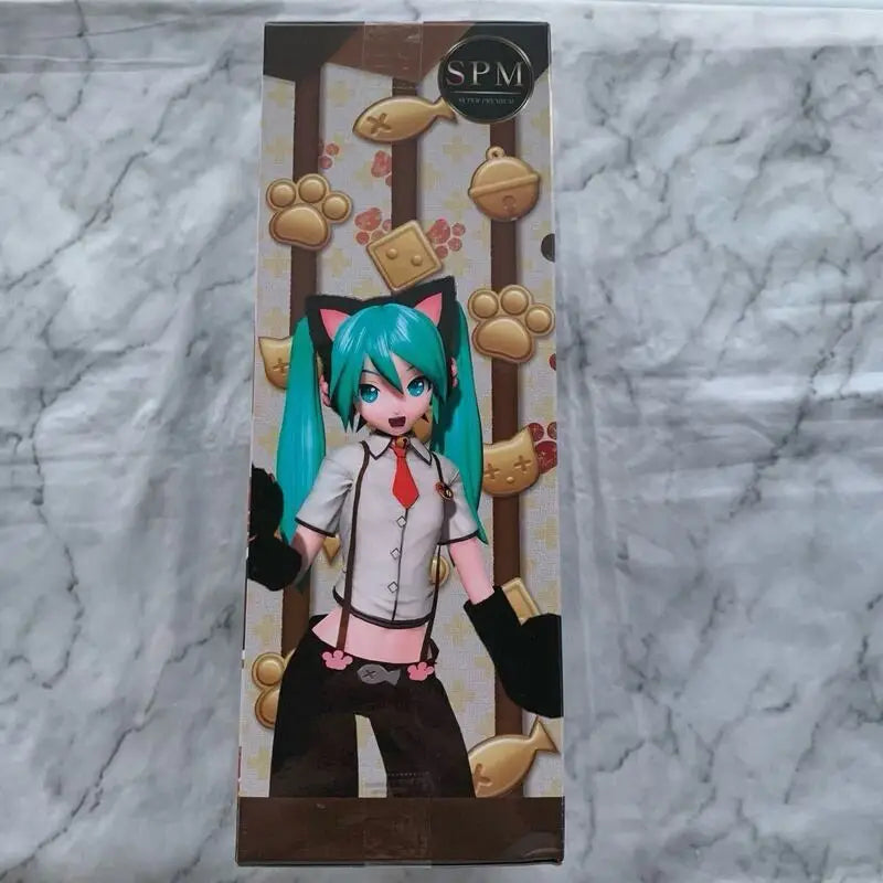 In Stock SEGA Hatsune Miku Project DIVA Arcade Future Tone SPM Hatsune Miku-Little Cat PVC 23CM Anime Action Figures Model Toy