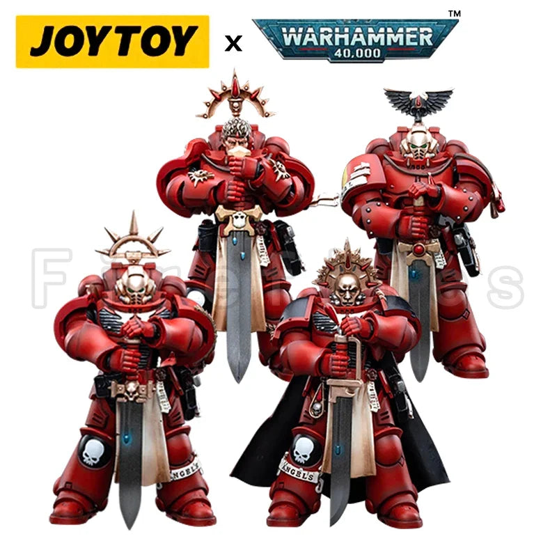 1/18 JOYTOY Action Figure (4PCS/SET) Blood Angels Veteran Version 2 Anime Collection Model Toy
