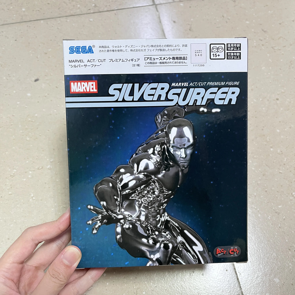 Original SEGA Marvel Fantastic Four Silver Surfer ACT CUT Action Figure Toys PVC Model Collection Anime Figurine Doll