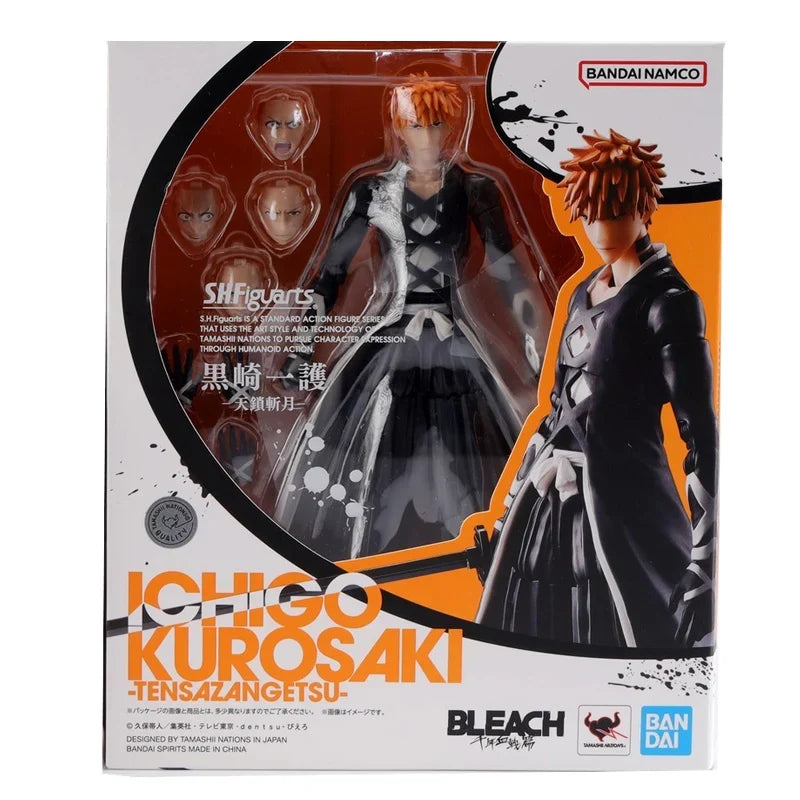Bandai Genuine SHF BLEACH Ichigo Kurosaki Toushiro Hitsugaya Byakuya Kuchiki Kenpachi Zaraki Renji Abarai Anime Figure Model Toy