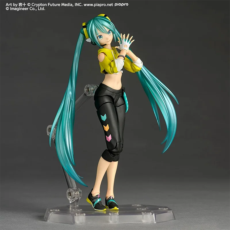 KAIYODO Revoltech AMAZING YAMAGUCHI Hatsune Miku Fit Boxing Ver. PVC 15CM Anime Action Figures Model Collection Toy