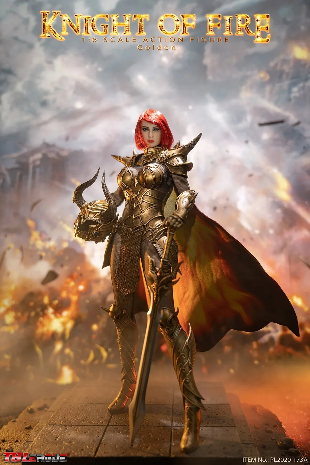 TBLeague PL2020-173 A/B 1/6 Collectible Knight of Fire Female Warrior 12'' Soldier Action figure Full Set Model Toys Gift