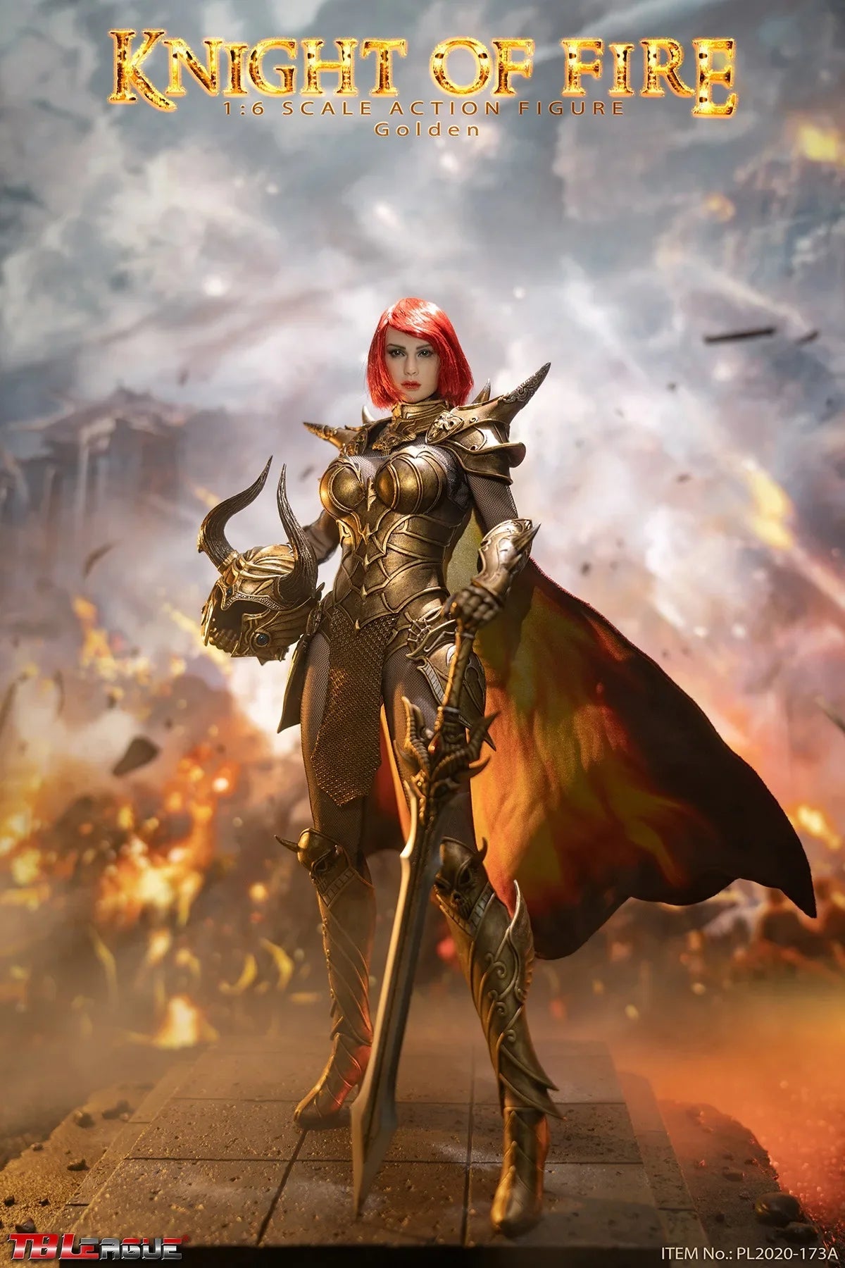 TBLeague PL2020-173 A/B 1/6 Collectible Knight of Fire Female Warrior 12'' Soldier Action figure Full Set Model Toys Gift