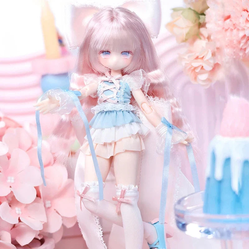 1/8 Mjd Movable Doll Girl Body Series 21cm Trendy Anime Figurines Collectable Girlheart Toys Ornaments Gift
