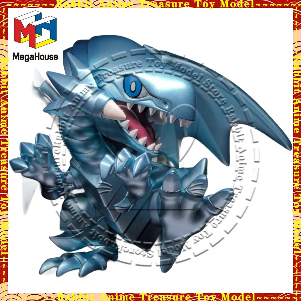 In Stock Original Genuine MegaHouse MEGATOON YuGiOh Figure BlueEyes White Dragon Chibi Style Collectible Toy