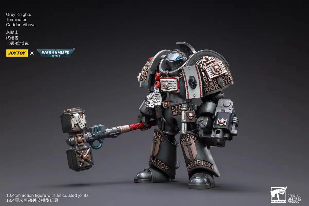 【In Stock 】JOYTOY Warhammer 40K Grey Knights Terminator Caddon Vibova 1/18 Action Figures Models Toys Collection
