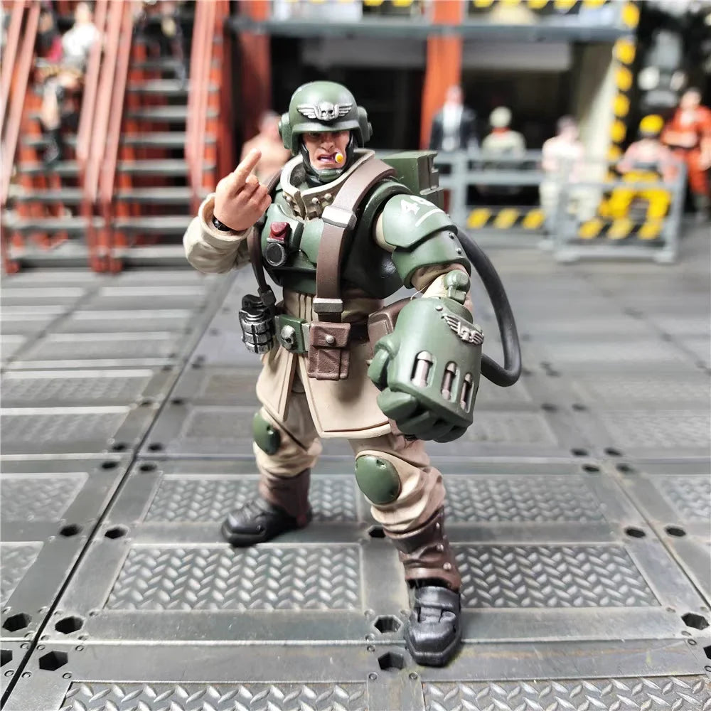 【In stock】JOYTOY Warhammer 40K Astra Militarum Cadian Command Team 1/18Action Figure Soldier Action Model Art Toy Gift