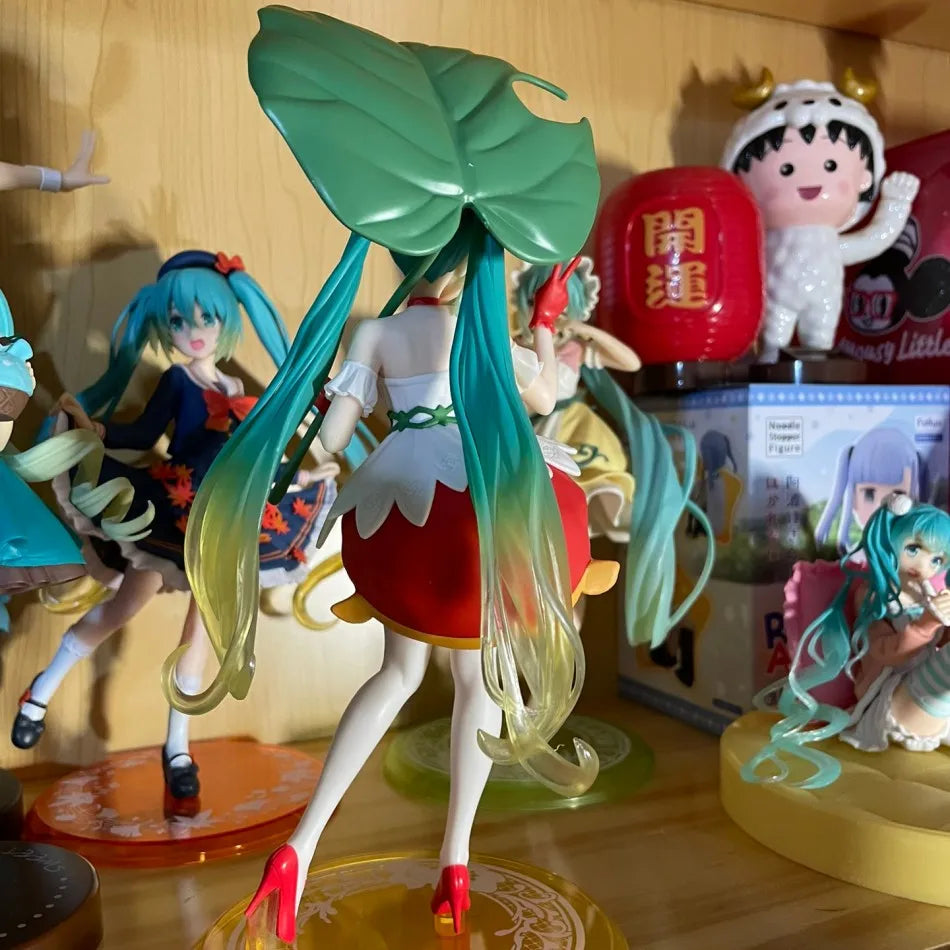 New Hatsune Miku Anime Figure Wonderland PVC Model Action Toy Thumbelina Ver. Desktop Decoration Dolls Ornaments Collection Gift