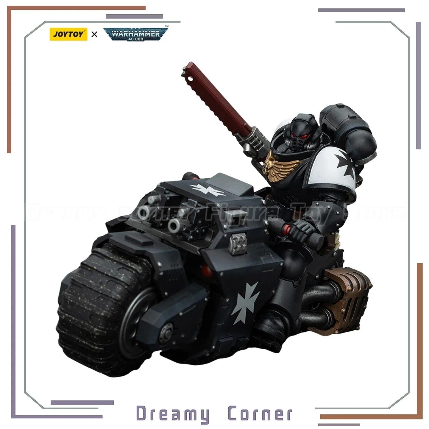 【In Stock】JOYTOY Warhammer 40K Space Marines Black Templars Outriders Brother Valtus 1/18 Action Figure