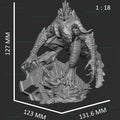 1/18 Deathclaw 3D Print Resin Model Garage Kit Unpainted High-Detail Miniature Figure