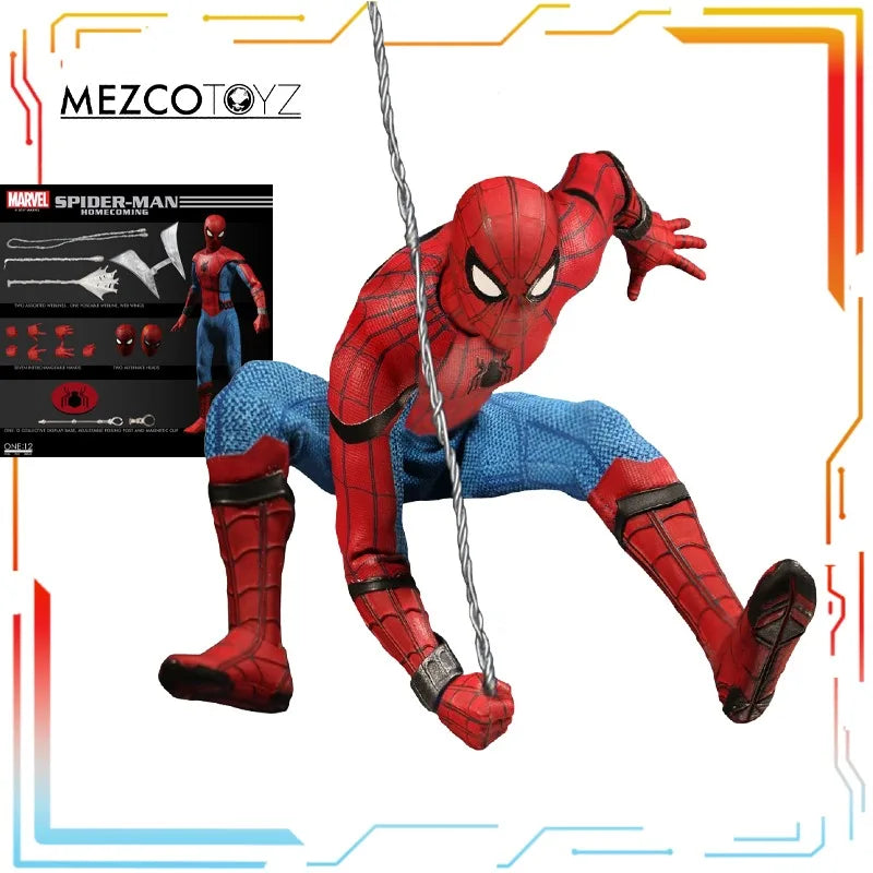 MEZCO Original 1/12 Fertigprodukt Bewegliche Exquisite Figur Spider-Man Homecoming Anime-Spielzeugmodell Festivalgeschenk für Jungen