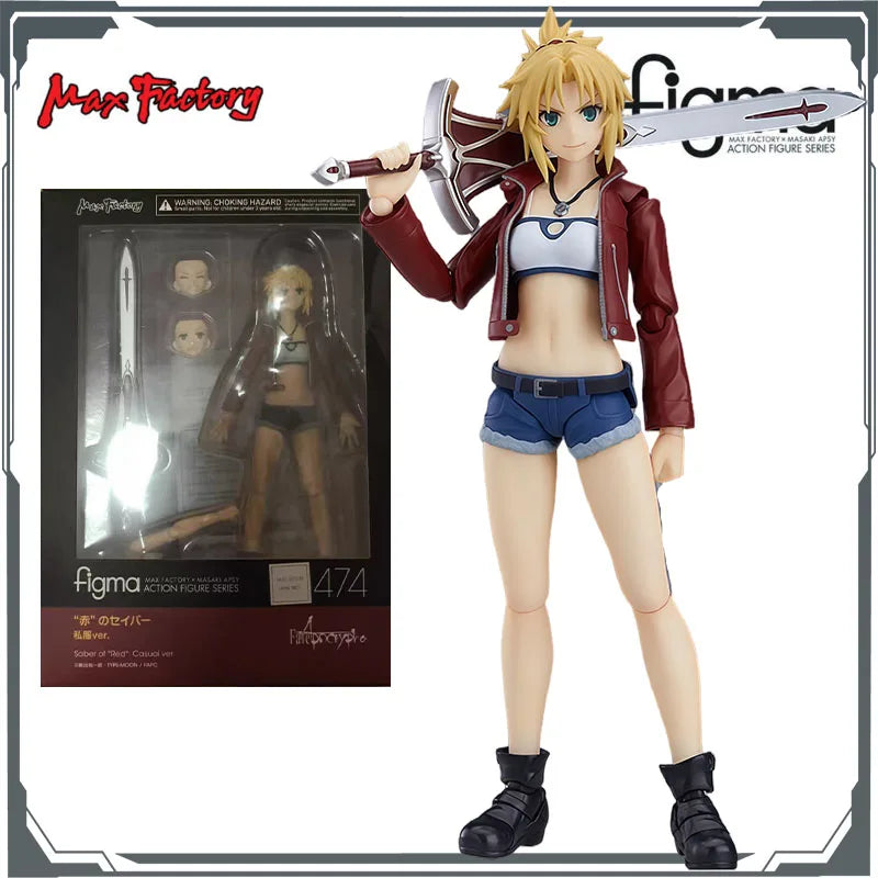 Max Factory Original Figma Mordred (Fate Series) Anime Action Figures Toys for Boys Christmas Gift Collectible Model Ornaments