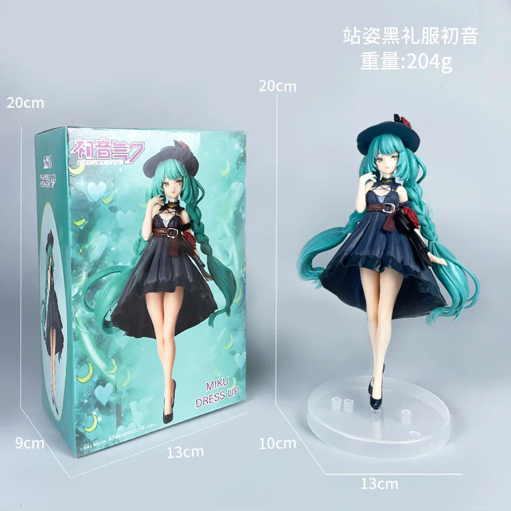 20CM Anime Hatsune Miku Action Figures Trio Try iT Figure Outdoor Dress Kawaii Anime Figurines Model Toy Gift Desktop Decoration