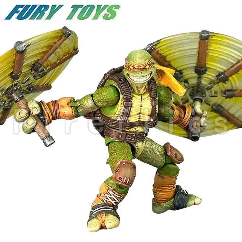 5inches Fury Toys Action Figure Samurai Turtles Wave 3 Rage Summer Anime Movie Model For Gift