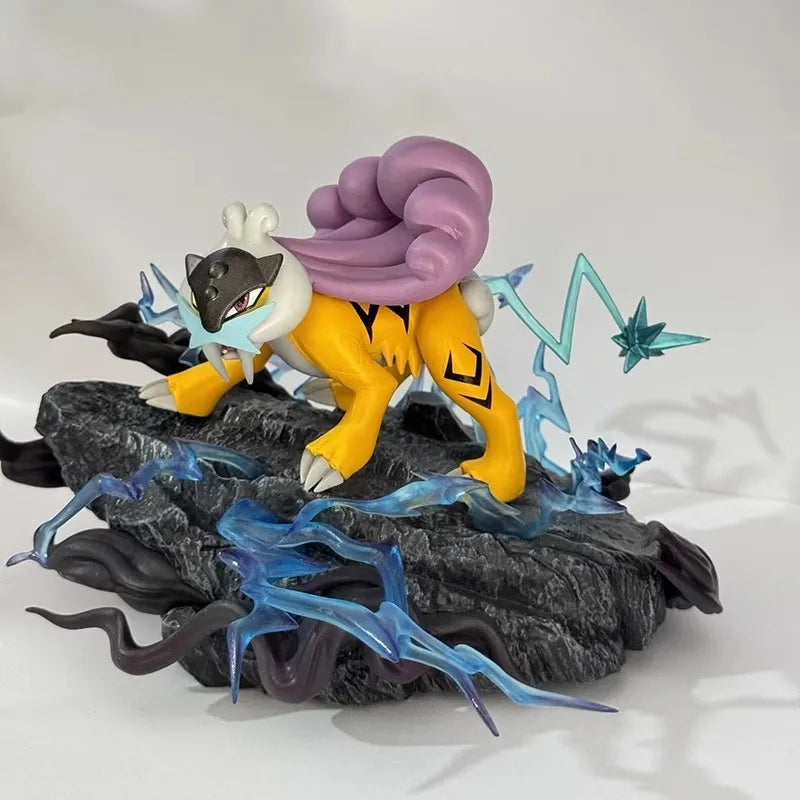 Pokemon Raikou Anime Figure Three Sacred Action Figurine PVC Statue Model Doll Collection Desk Decoration Toy Kid Birthday Gifts