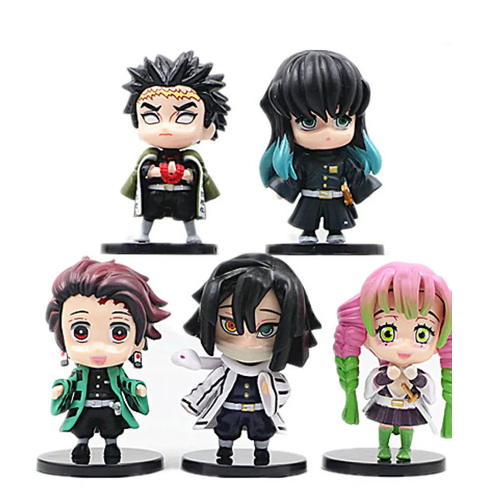 11cm Demon Slayer Kimetsu no Yaiba Anime Figure Kanroji Mitsuri Action Figures PVC Shinazugawa Sanemi Figurine Collection Toys