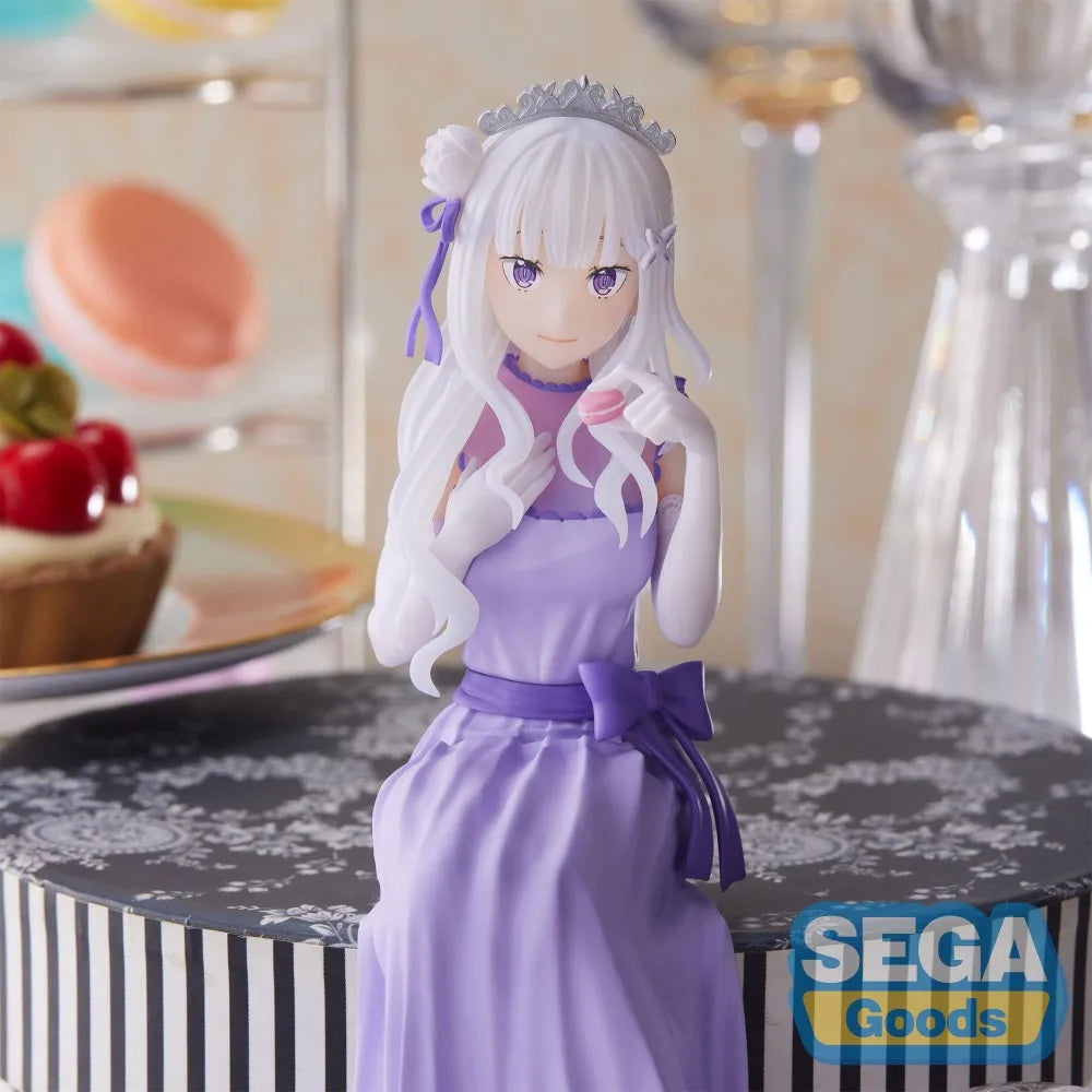 Judai Original Sega Noodle Stopper Figure Re Zero Emilia Party Dress PVC Action Figure Model Doll Toys