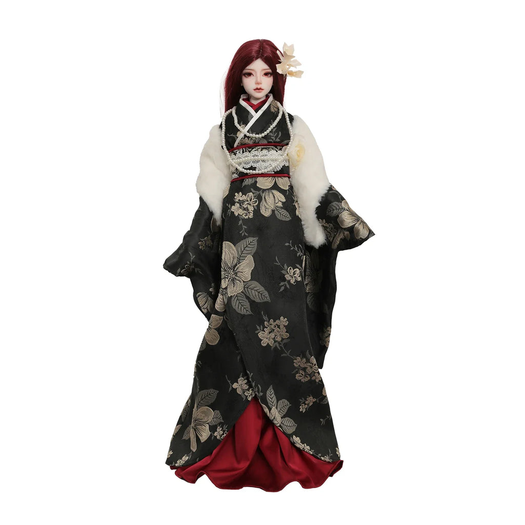BJD Doll 1/3 Zhihui Fullset B Japanese Kimono Style The Boss Lady Underworld Shuga Fairy Resin Figure with Appliqués