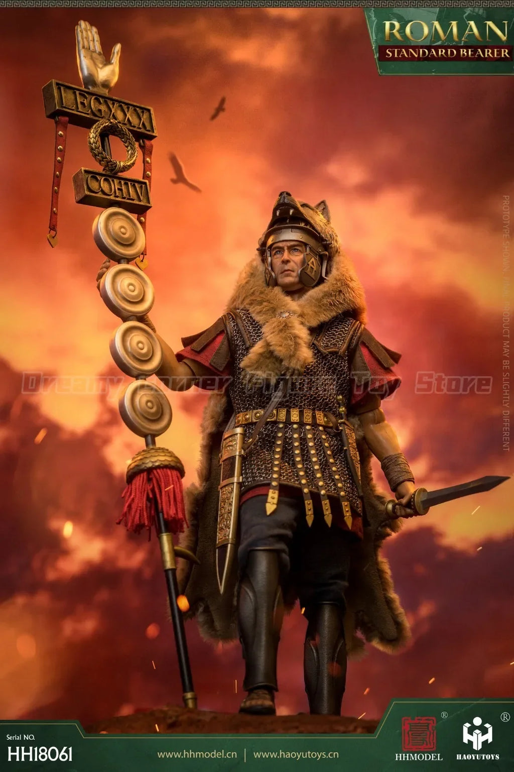 【In Stock】Original HHMODEL HAOYUTOYS HH18061 Imperial Legion Rome Flag Bearer 1/6 Action Figure Collection Ornament Toy