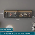 Solid Wood Glass Living Room Shelf Wall Lego Figure Display Cabinet