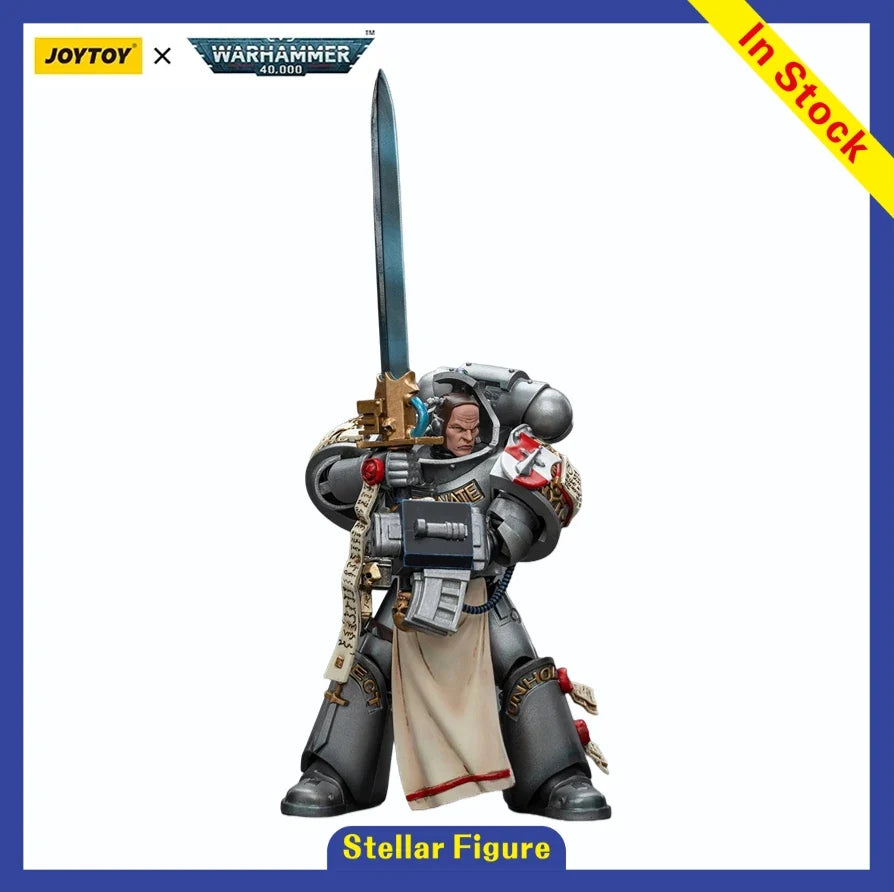 【SF】JOYTOY 1/18 Action Figures  Warhammer 40K Grey Knights Strike Squad Justicar  Model Toys Gifts Collection