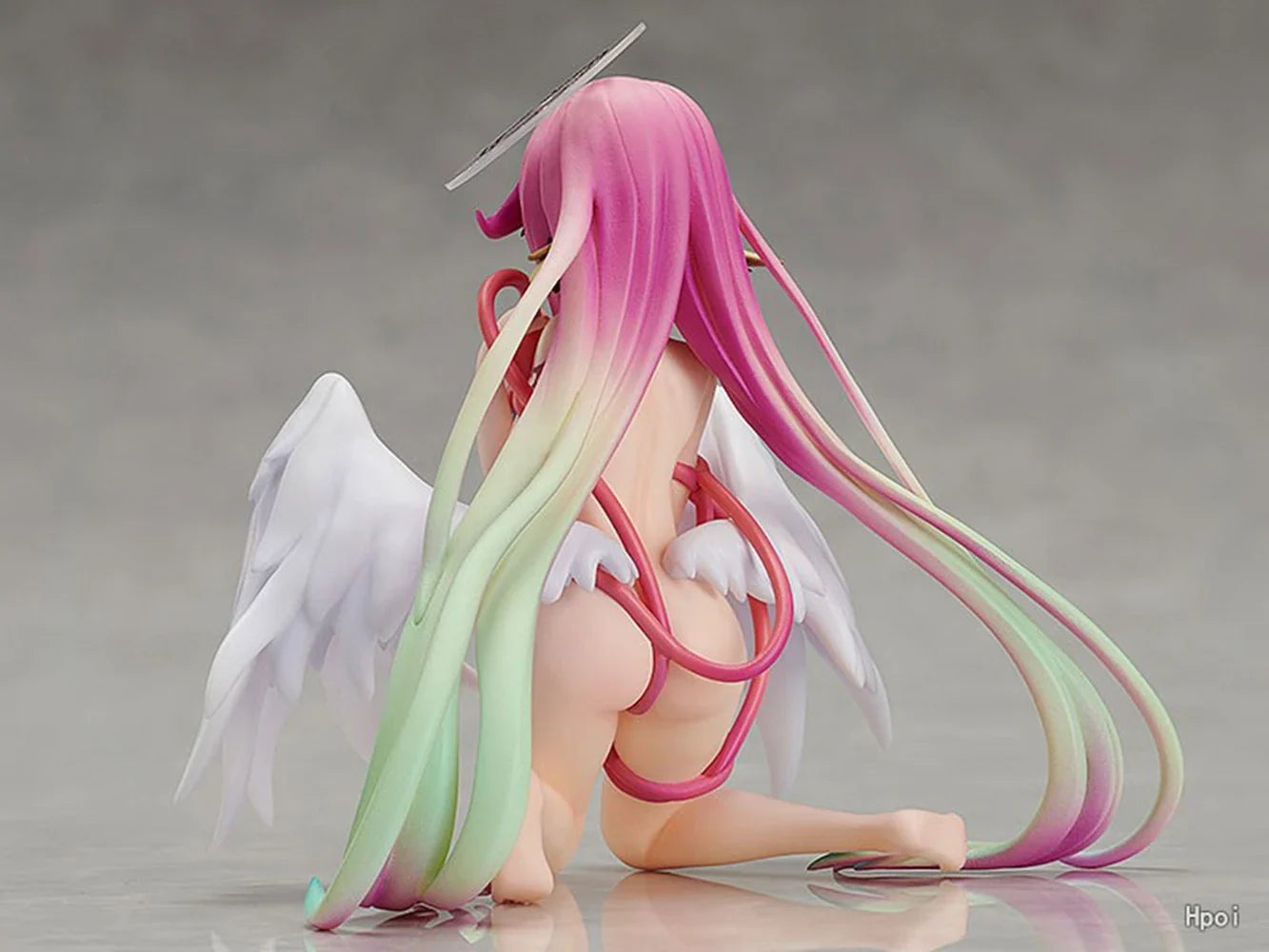 15CM Anime NO GAME NO LIFE Jibril Figure Elf Water Formula Shampoo Kneeling Model Toy Gift Collection Action Figure PVC