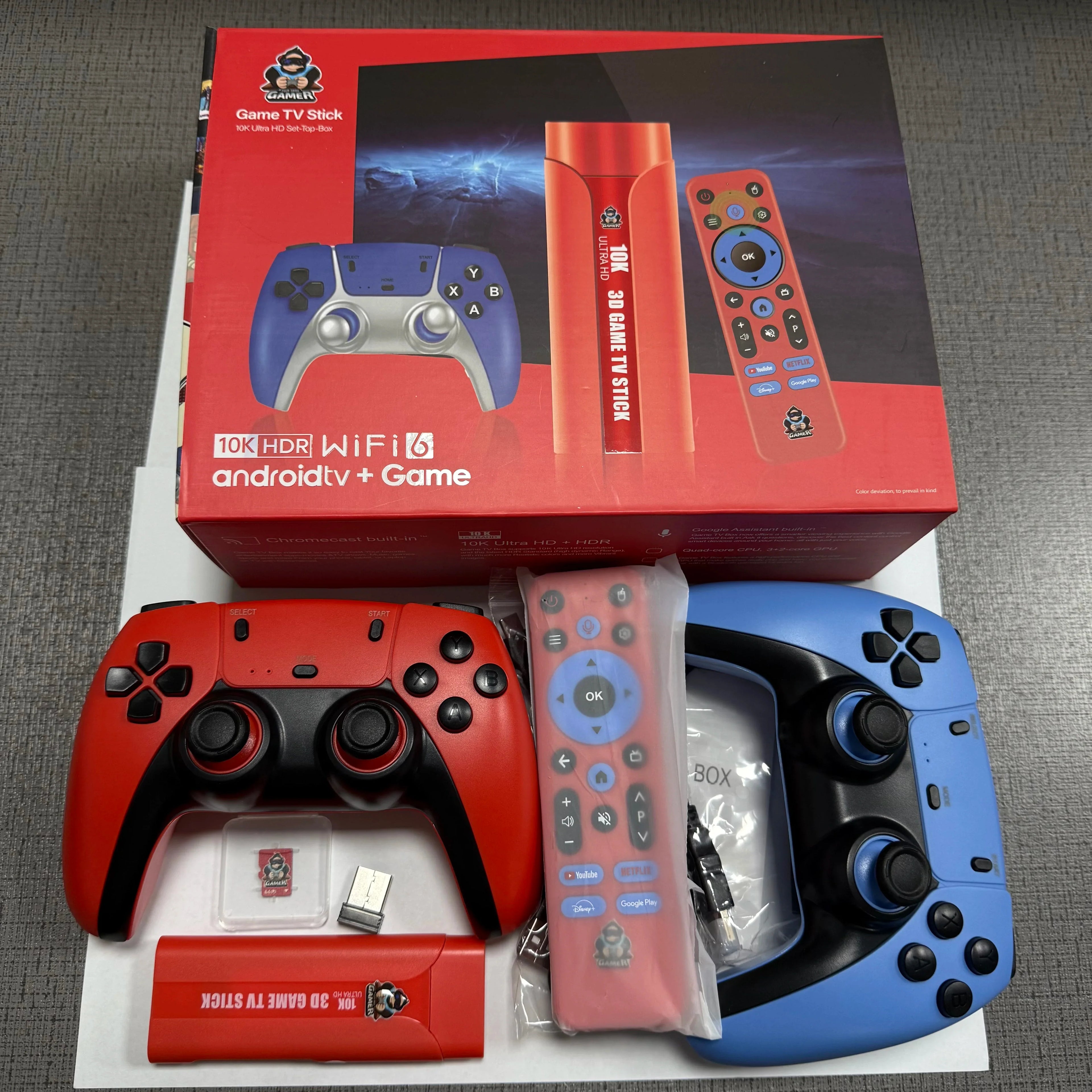 Dual System TV Game Stick G1 3D Retro Video Games Console Android 13.0 28000+games 64G 10K HDR Home Player Wifi TV Children Gift
