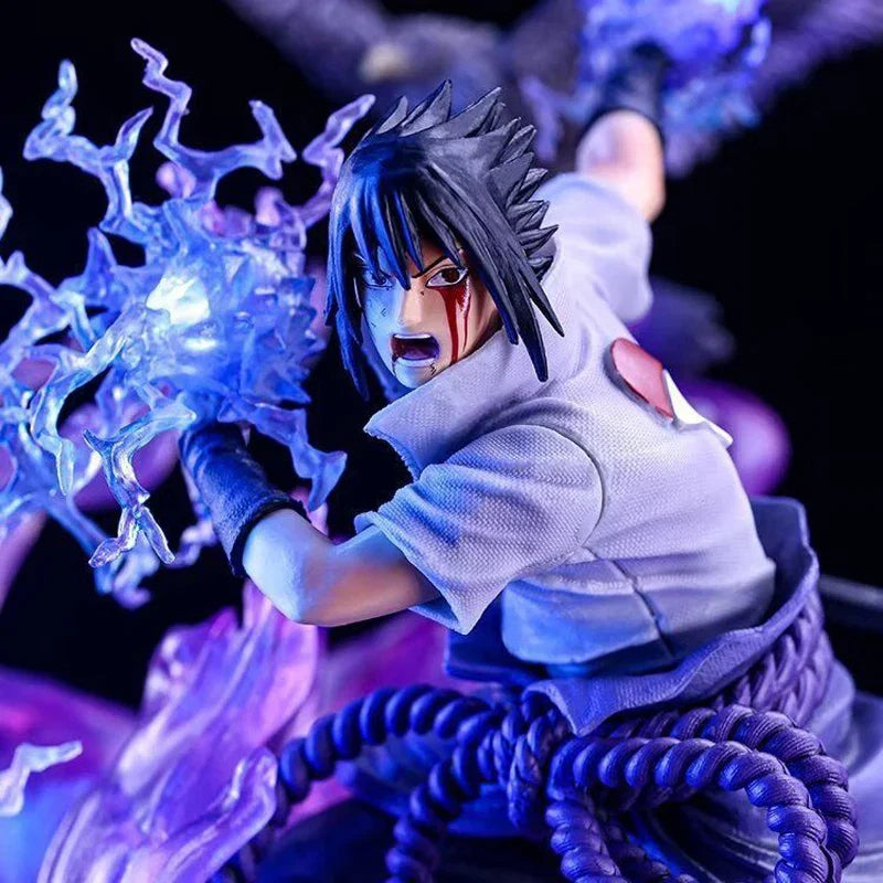 Naruto Anime Figure Uchiha Sasuke 40cm Anime PVC Action Figure Toy GK Naruto Uchiha Sasuke Statue Collectible Model Doll