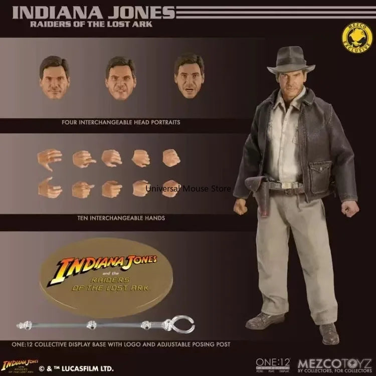MEZCO Raiders of The Lost Ark Indian Jones Ameisen Gold Label 1:12 Actionfigur Figur