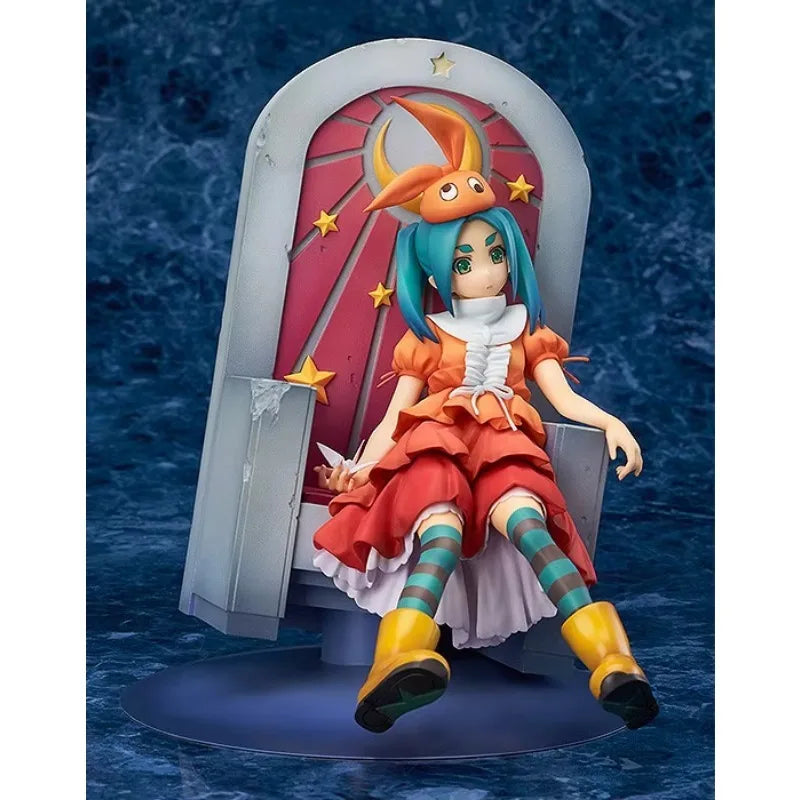 100% Original:Bakemonogatari Ononoki Yotsugi throne 18cm PVC Action Figure Anime Figure Model Toys Figure Collection Doll Gift