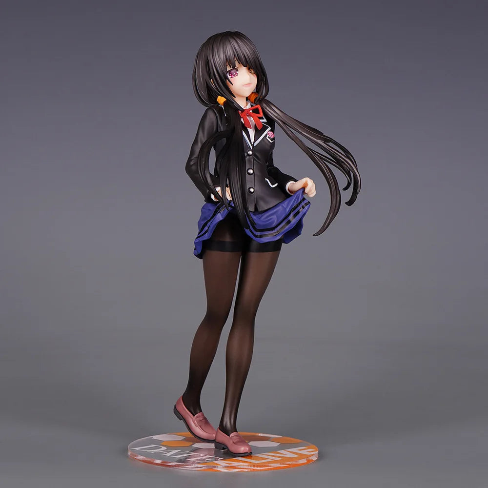 22cm Anime Tokisaki Kurumi Figures Gk Date A Live Figure Nightmare Kurumi Figurine School Uniform Model Collection Toys Dolls