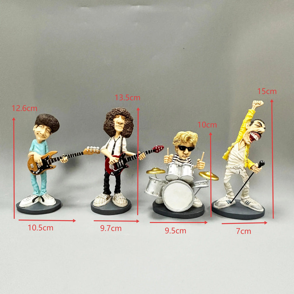 Classic Nostalgic Queen Figure Statue Resin  Music Figure Queen Series Home Collectable Figurine