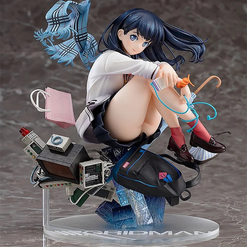 Hot 18cm Ssss Gridman Anime Figure Takarada Rikka Statue Pvc Gk Statue Figurine Model Doll Collection Room Decora Desk Gift Toys