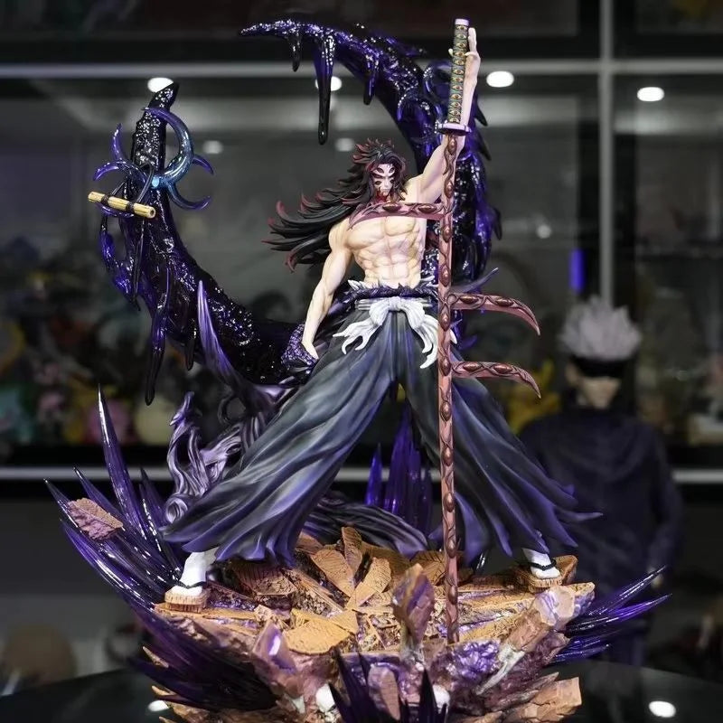 47cm Statue Demon Killer Yoriichi Twelve Wood Month Pvc Cartoon Character Model Collection Ornaments Gifts
