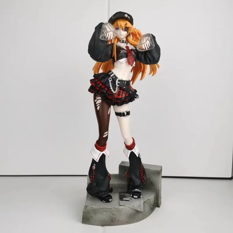 Eva Anime Rock Band Asuka Action Figure 33cm Rock Style Beautiful Girl Model Statue Desk Decor Collectible Toy For Fans Gift