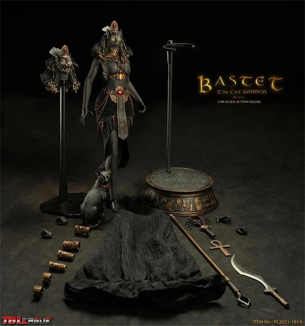 TBLeague PL2021-181A PL2021-181B 1/6th Cat Goddess Bastet Black White Version with Stand Platform Full Set In Stock For Sale