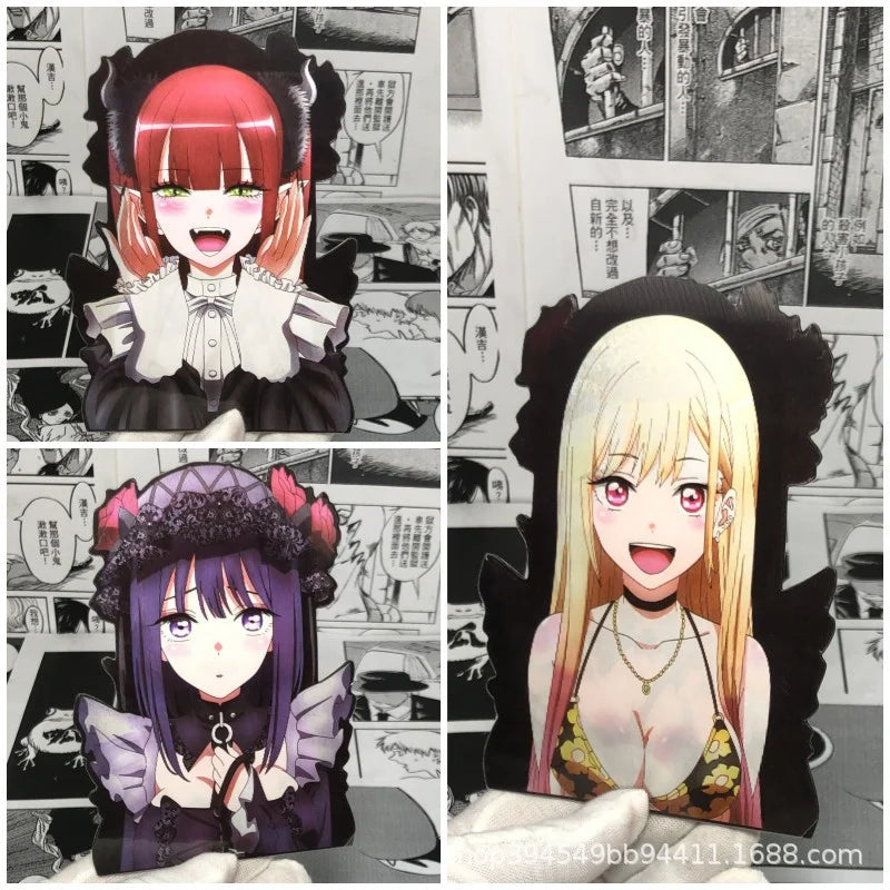 3D Kitagawa Marin Anime Sticker Wallpaper My Dress Up Darling Change Lenticular Collection Holography Motion Car Wall Stickers
