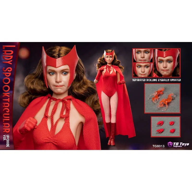 Spot SWTOYS × Tough Guys Original 1/6 Halloween Ladies Crimson Witch Wanda and Vision Mobile Doll Soldier Model Toy Collect Gift