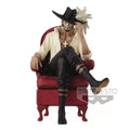 Bandai One Piece Dracule Mihawk Sieben Samurai sitzend auf Sofa Offizielle Preisfigur PVC Action-Modell für Sammler-Ausstellung