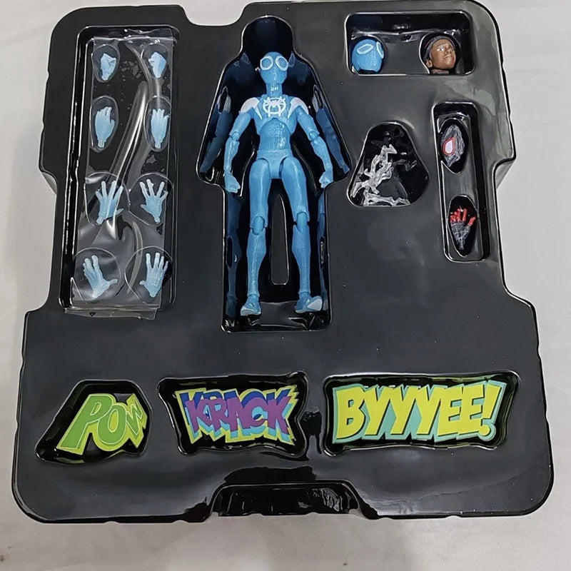Anime Invisible Spider Man Miles Morales Action Figure Transparent Miles Spiderman Figuirne Movable Figure Collectible Model Toy