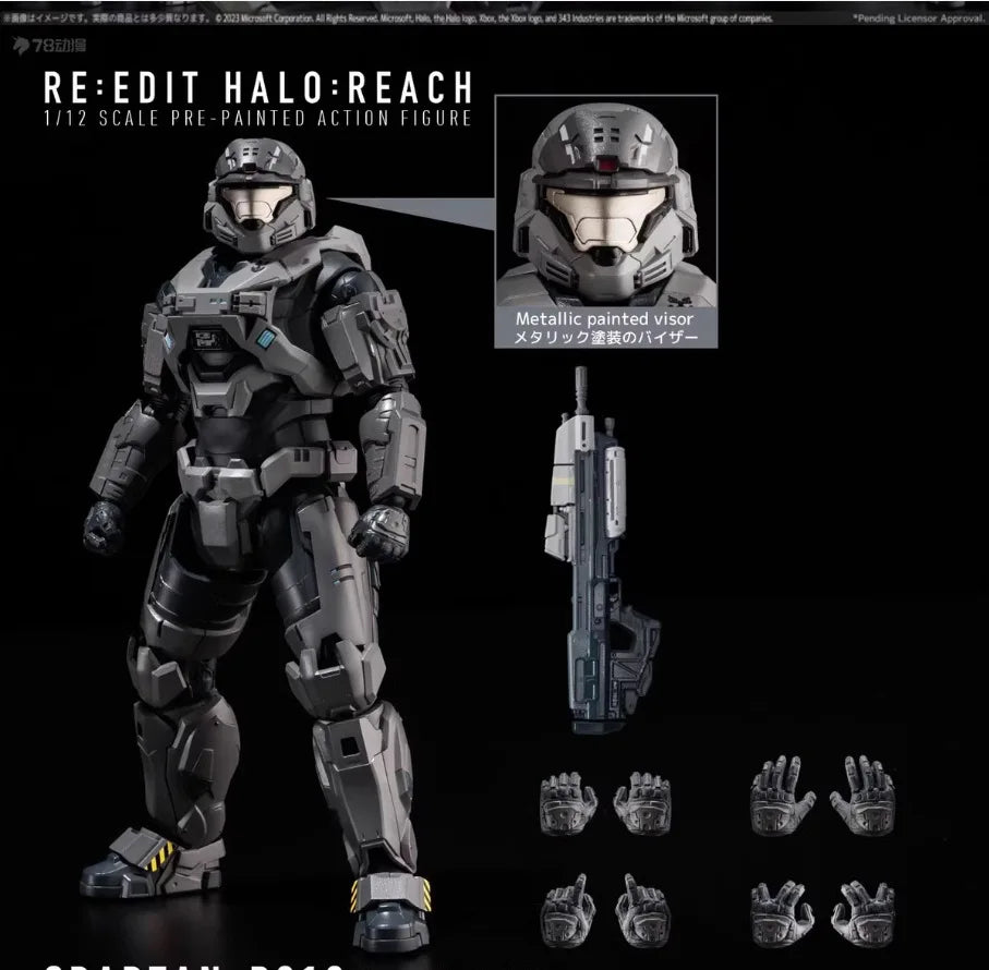 1:12 Maßstab Halo Actionfigur - Emile-A239 Spartan-B312 Zimmerdekoration Spielzeug für Kinder Weihnachtsgeschenk Sammlerstück Handgemachtes Modell