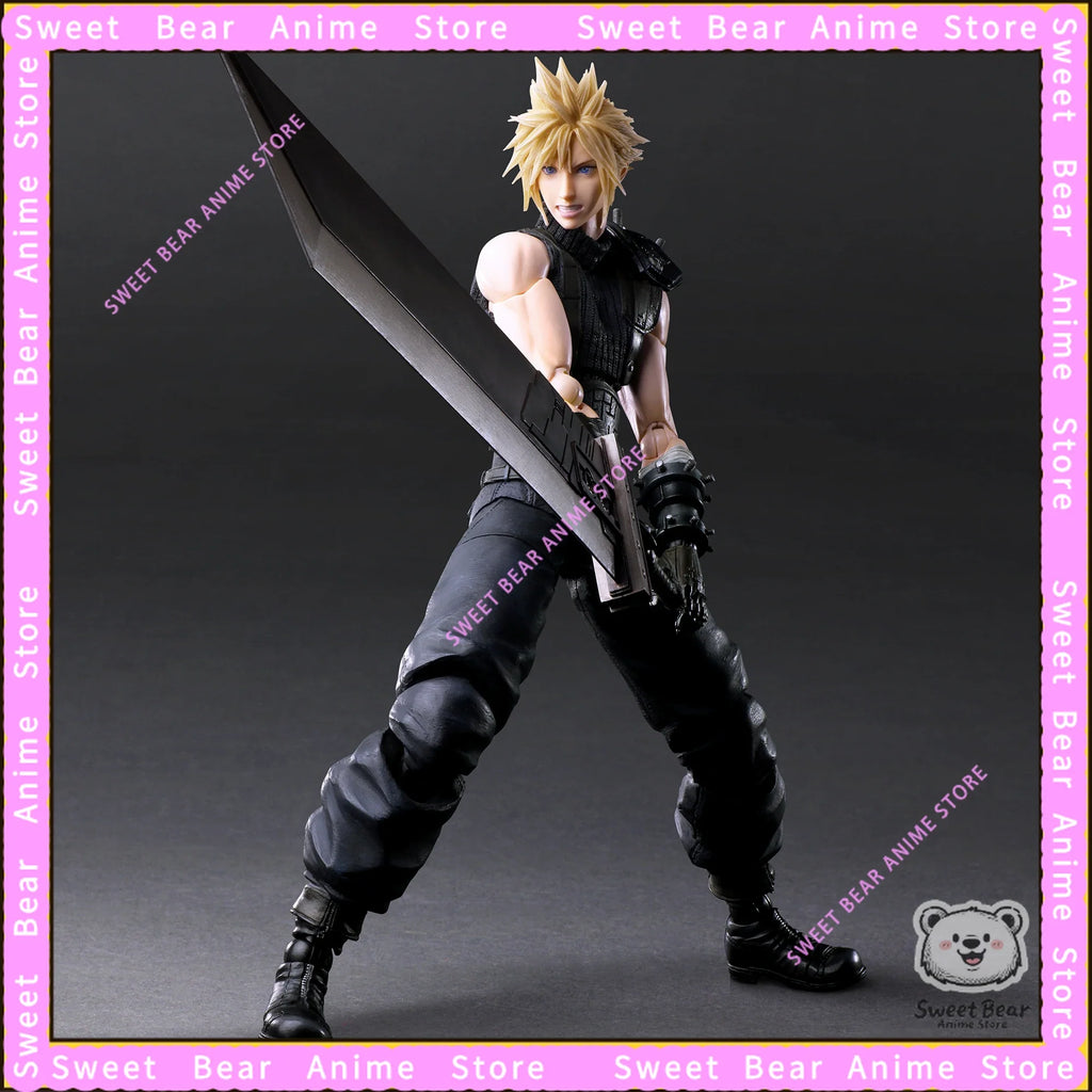 In Stock Square Enix PLAYARTS Final Fantasy VII Remake Cloud Strife Action Figure Anime Model Trendy Toys Desktop Doll