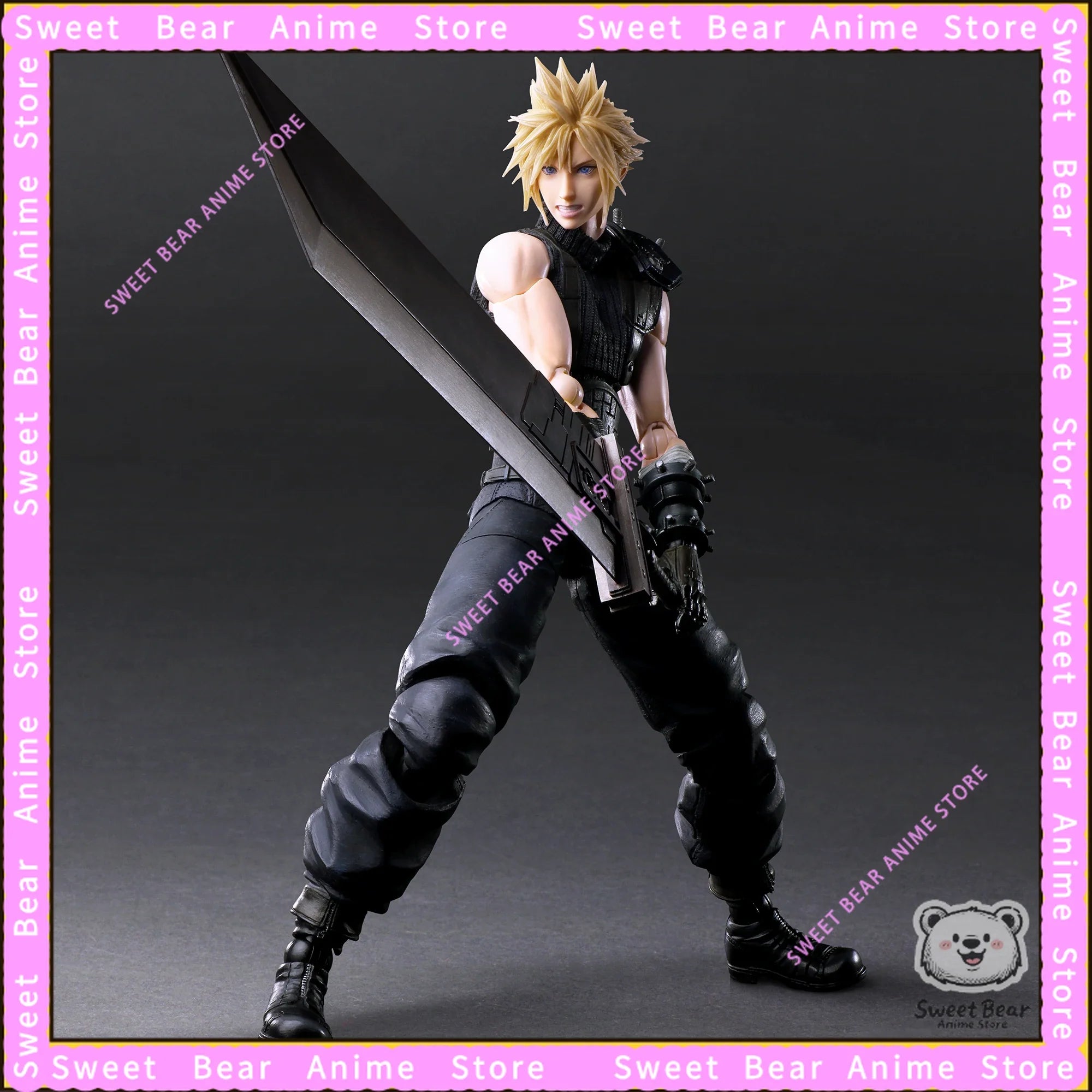 In Stock Square Enix PLAYARTS Final Fantasy VII Remake Cloud Strife Action Figure Anime Model Trendy Toys Desktop Doll