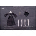 HASUKI CS017 1/12 Female Soldier Nun Uniform Cute Anime Girl Elastic Black Skirt Hat Socks Set Fit 6Inch Action Figure Body