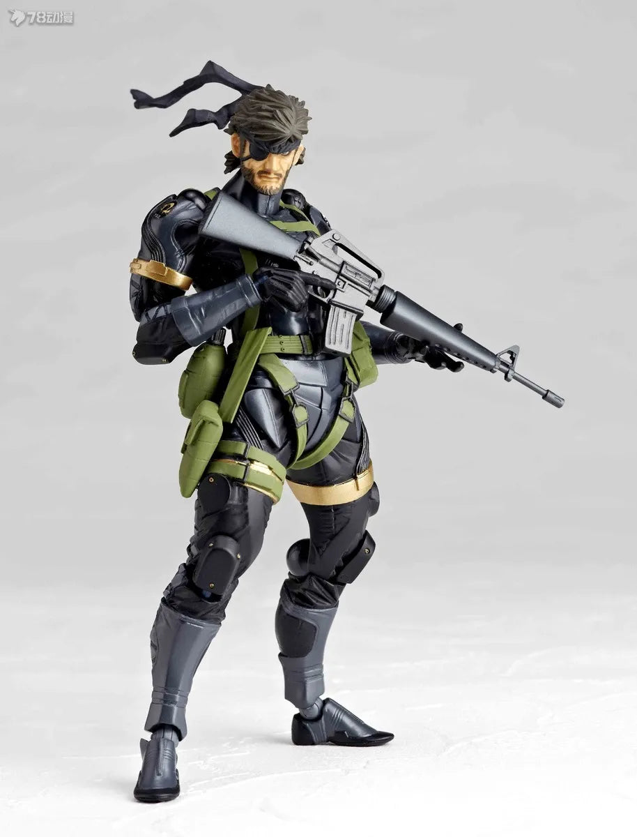 Kaiyodo Original Revoltech Metal Gear Solid Mobile Series SNAKE  Action Figure Model Toys Movable Model Ornaments Gifts for Boys